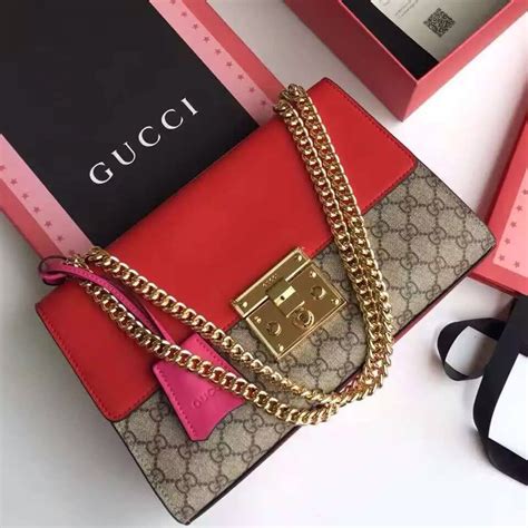 red gucci padlock bag|Gucci padlock bag for sale.